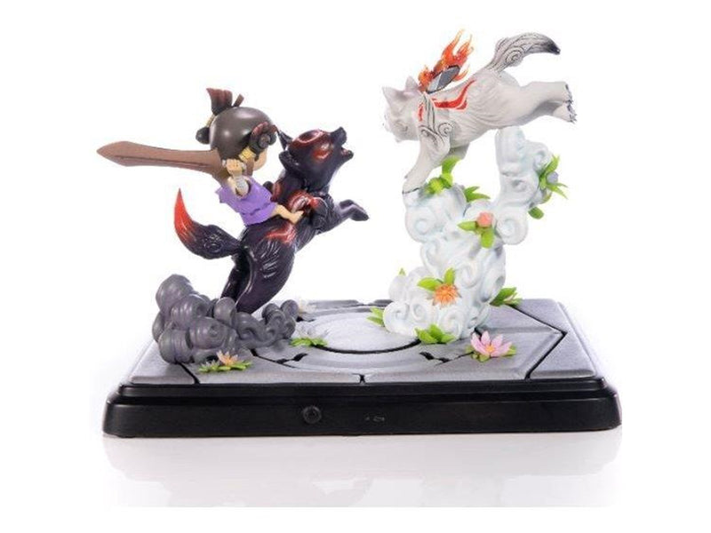First 4 Figures - Okamiden - Chibiterasu vs. Dark Chibiterasu & Possessed Kuni Painted Statue (Standard Edition) - Figur