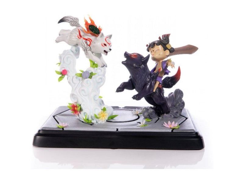First 4 Figures - Okamiden - Chibiterasu vs. Dark Chibiterasu & Possessed Kuni Painted Statue (Standard Edition) - Figur