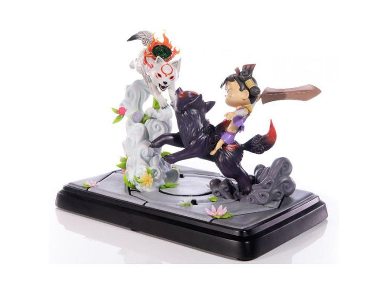 First 4 Figures - Okamiden - Chibiterasu vs. Dark Chibiterasu & Possessed Kuni Painted Statue (Standard Edition) - Figur