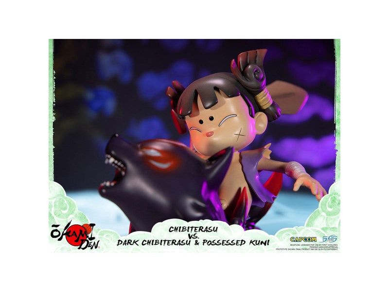 First 4 Figures - Okamiden - Chibiterasu vs. Dark Chibiterasu & Possessed Kuni Painted Statue (Standard Edition) - Figur