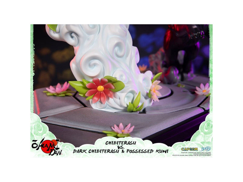 First 4 Figures - Okamiden - Chibiterasu vs. Dark Chibiterasu & Possessed Kuni Painted Statue (Standard Edition) - Figur