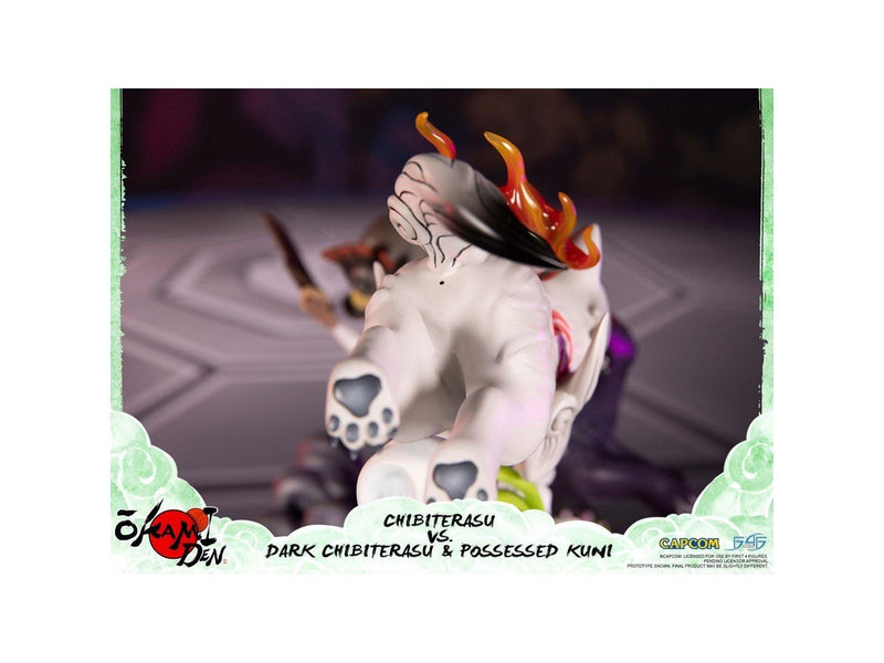First 4 Figures - Okamiden - Chibiterasu vs. Dark Chibiterasu & Possessed Kuni Painted Statue (Standard Edition) - Figur