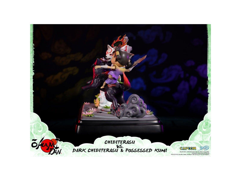 First 4 Figures - Okamiden - Chibiterasu vs. Dark Chibiterasu & Possessed Kuni Painted Statue (Standard Edition) - Figur