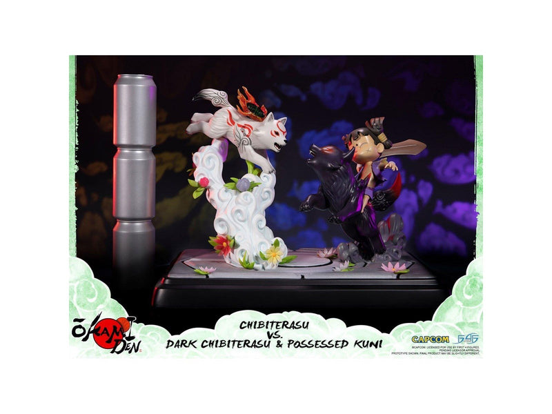 First 4 Figures - Okamiden - Chibiterasu vs. Dark Chibiterasu & Possessed Kuni Painted Statue (Standard Edition) - Figur