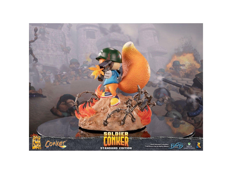 First 4 Figures - Conker's Bad Fur Day Resin Painted Statue: Soldier Conker (Standard Edition) - Figur