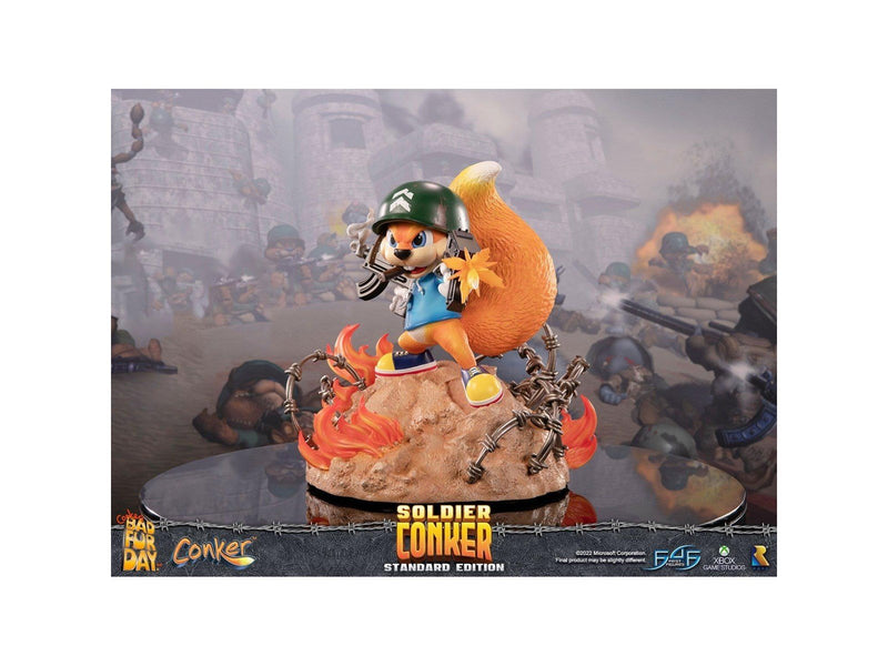 First 4 Figures - Conker's Bad Fur Day Resin Painted Statue: Soldier Conker (Standard Edition) - Figur