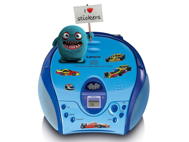 Lenco SCD-24BU kids - Portable stereo FM radio with CD player - Blue