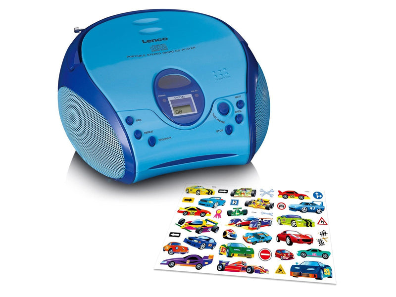 Lenco SCD-24BU kids - Portable stereo FM radio with CD player - Blue