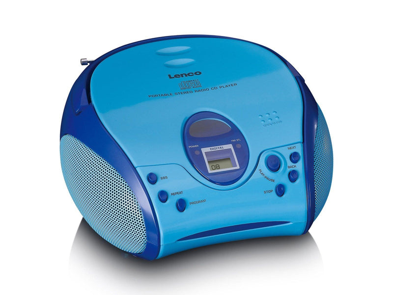 Lenco SCD-24BU kids - Portable stereo FM radio with CD player - Blue