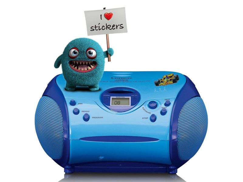 Lenco SCD-24BU kids - Portable stereo FM radio with CD player - Blue