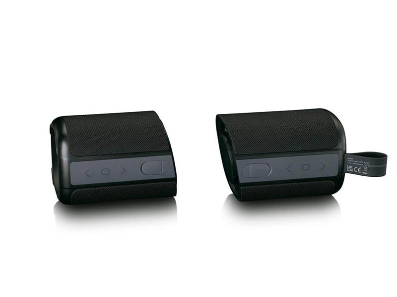 Lenco BTP-400BK - 2 in 1 Bluetooth® speaker – waterproof (IPX7) - black