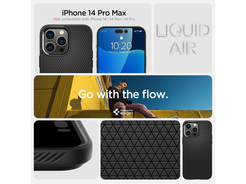 Spigen Liquid Air - matte black - iPhone 14 Pro Max