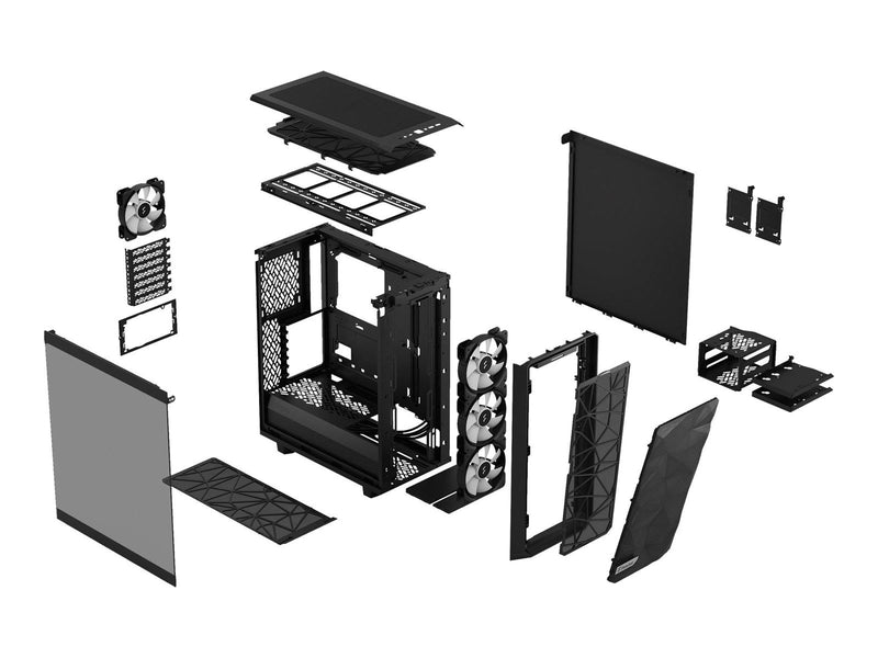 Fractal Design Meshify 2 Compact RGB - Black TG Light Tint - Gehäuse