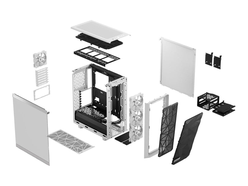 Fractal Design Meshify 2 Compact RGB - White TG Clear Tint - Gehäuse