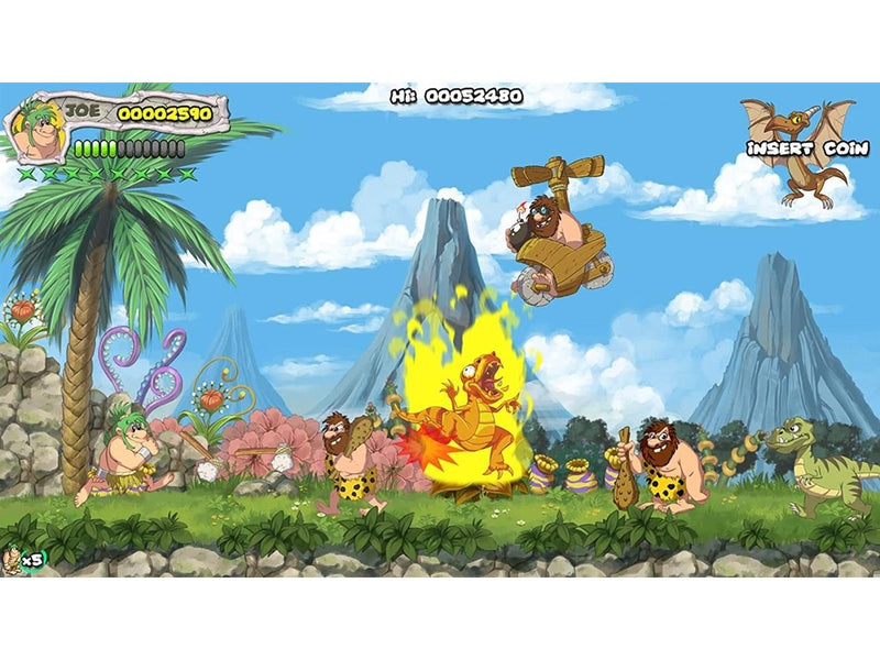 New Joe & Mac: Caveman Ninja - T-Rex Edition - Sony PlayStation 4 - Platformer - PEGI 7