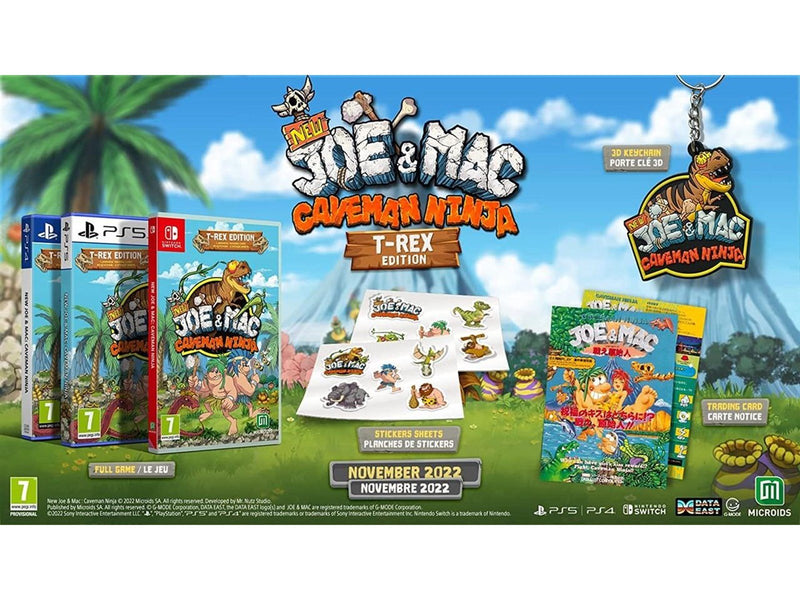 New Joe & Mac: Caveman Ninja - T-Rex Edition - Sony PlayStation 5 - Platformer - PEGI 7