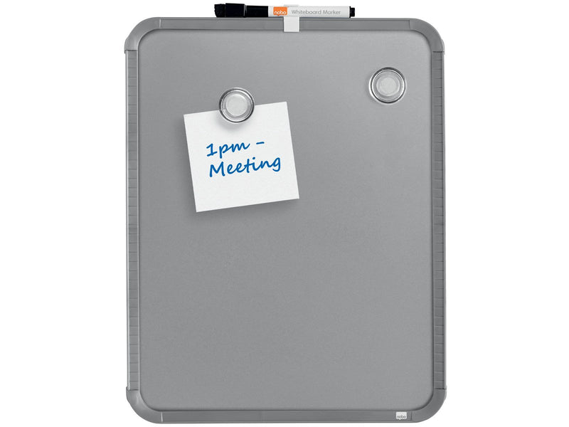 Nobo  magnetisches Whiteboard, schmaler silberner Rahmen 28 x 36 cm Silber