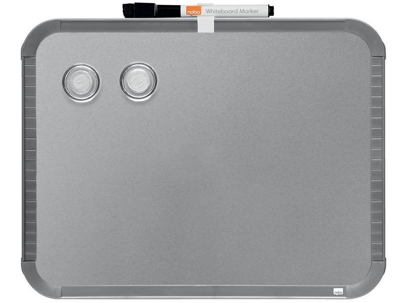 Nobo  magnetisches Whiteboard, schmaler, silberner Rahmen 28 x 22 cm Silber