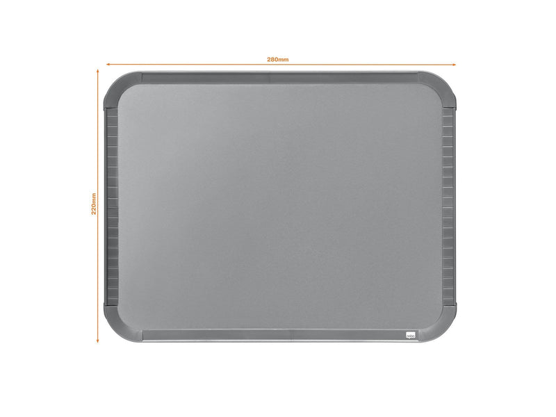Nobo  magnetisches Whiteboard, schmaler, silberner Rahmen 28 x 22 cm Silber