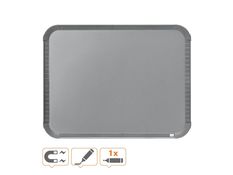 Nobo  magnetisches Whiteboard, schmaler, silberner Rahmen 28 x 22 cm Silber