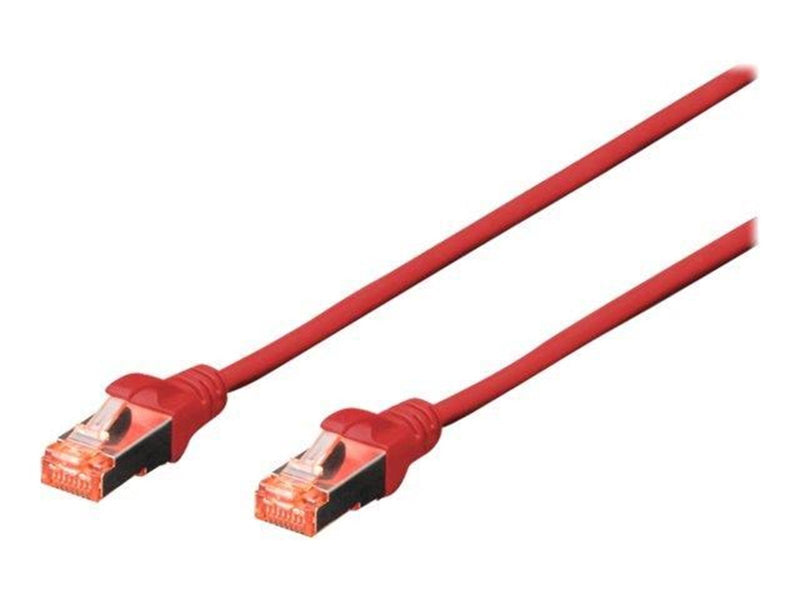 DIGITUS patch cable - 25 cm - red - Rot - 0.25 meter