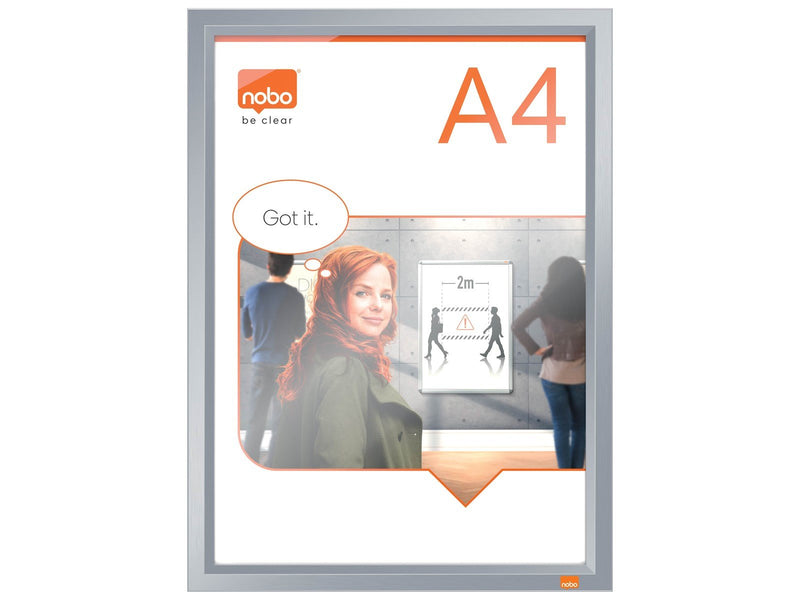Nobo Impression Pro Clip-Rahmen A4 mit Aluminiumrahmen