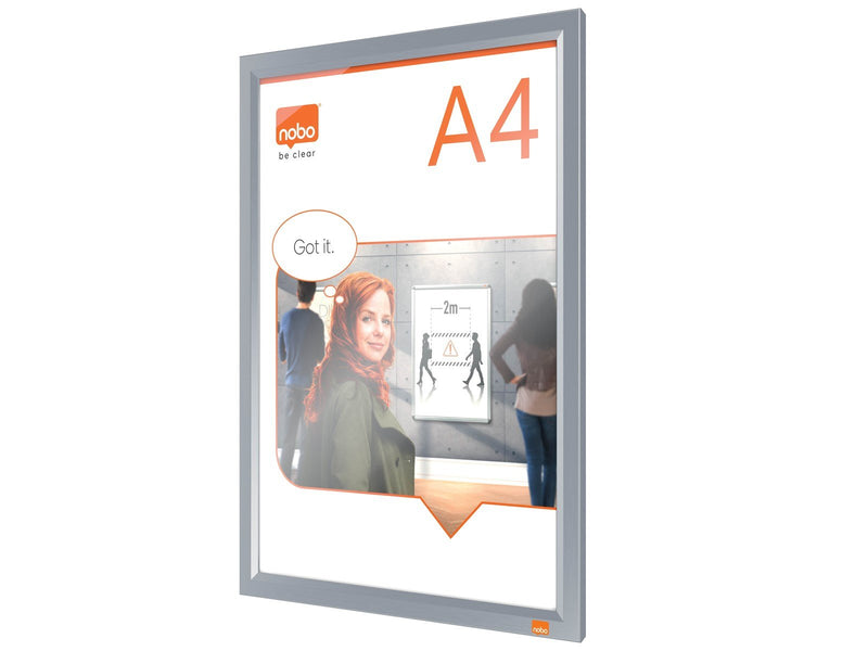 Nobo Impression Pro Clip-Rahmen A4 mit Aluminiumrahmen