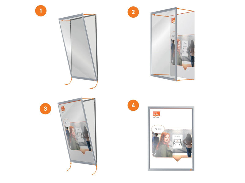 Nobo Impression Pro Clip-Rahmen A3 mit Aluminiumrahmen