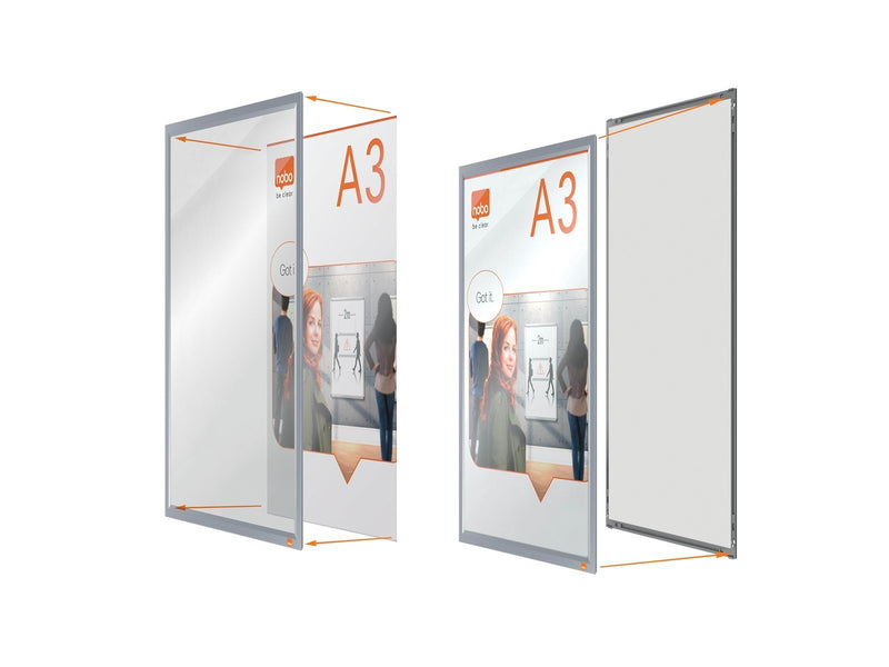Nobo Impression Pro Clip-Rahmen A3 mit Aluminiumrahmen