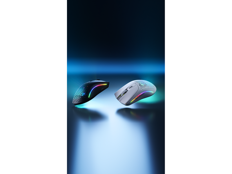 Glorious Model O Wireless 2 - Matte White - Gaming Maus (Schwarz mit RGB)