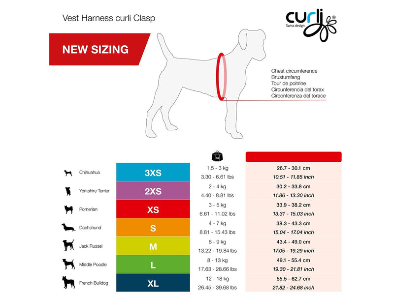 Curli Vest Harness Clasp Air-Mesh - Ruby (XS)