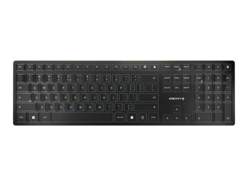 Cherry KW 9100 SLIM - Tastaturen - Nordisch - Silber