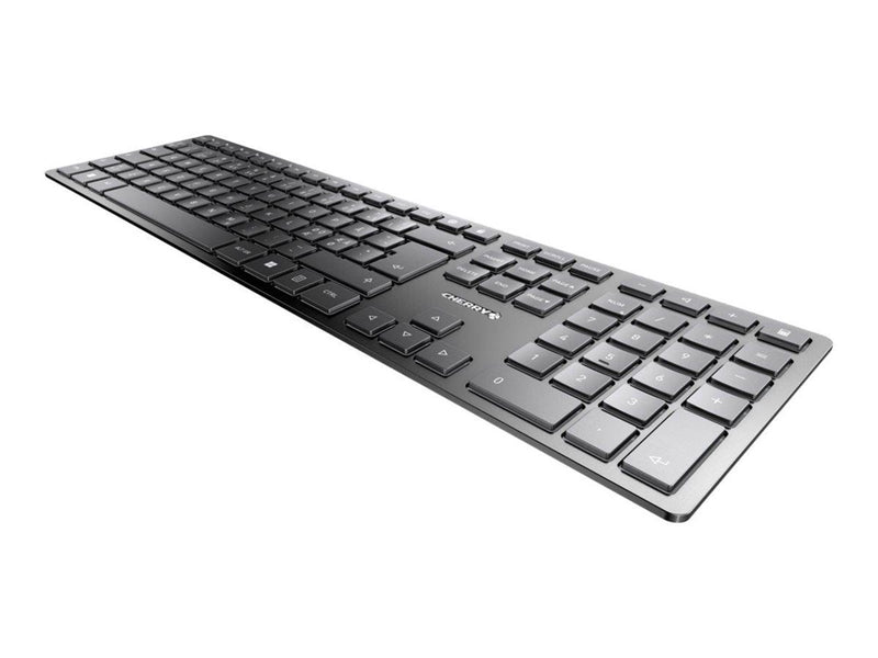 Cherry KW 9100 SLIM - Tastaturen - Nordisch - Silber
