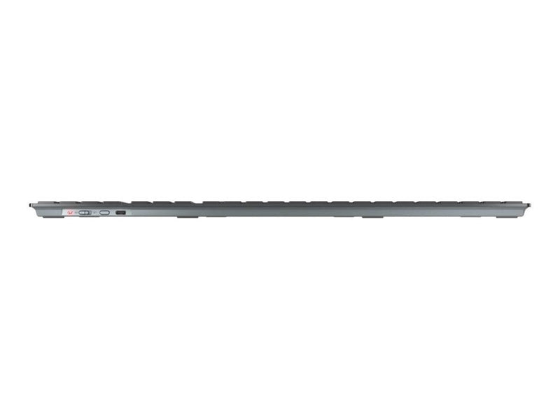 Cherry KW 9100 SLIM - Tastaturen - Nordisch - Silber
