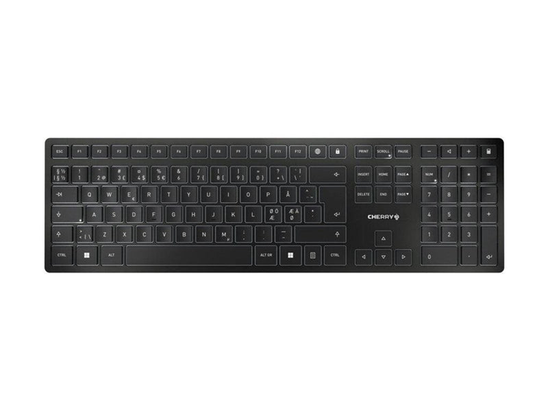Cherry KW 9100 SLIM - Tastaturen - Nordisch - Silber