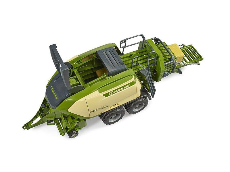 Bruder Krone Big Pack 1290 HDP VC with 2 square bales of hay