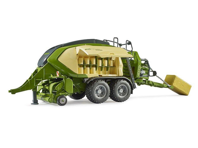 Bruder Krone Big Pack 1290 HDP VC with 2 square bales of hay