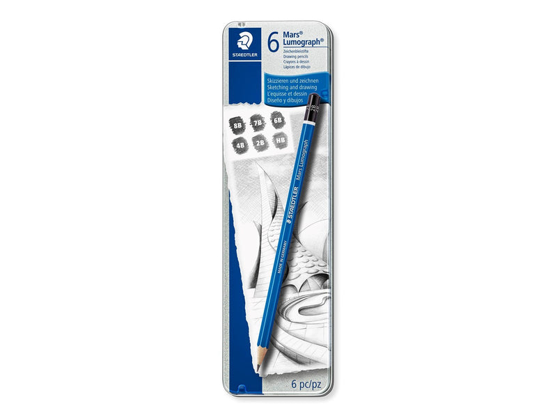 Staedtler Pencil Mars Lumograph x6  100% PEFC