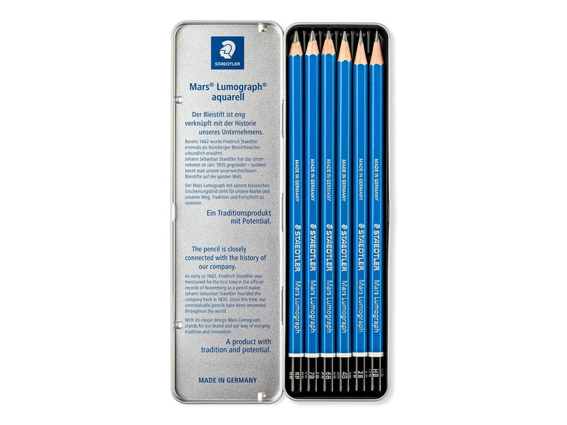 Staedtler Pencil Mars Lumograph x6  100% PEFC