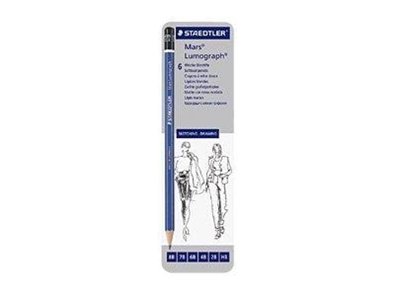 Staedtler Pencil Mars Lumograph x6  100% PEFC
