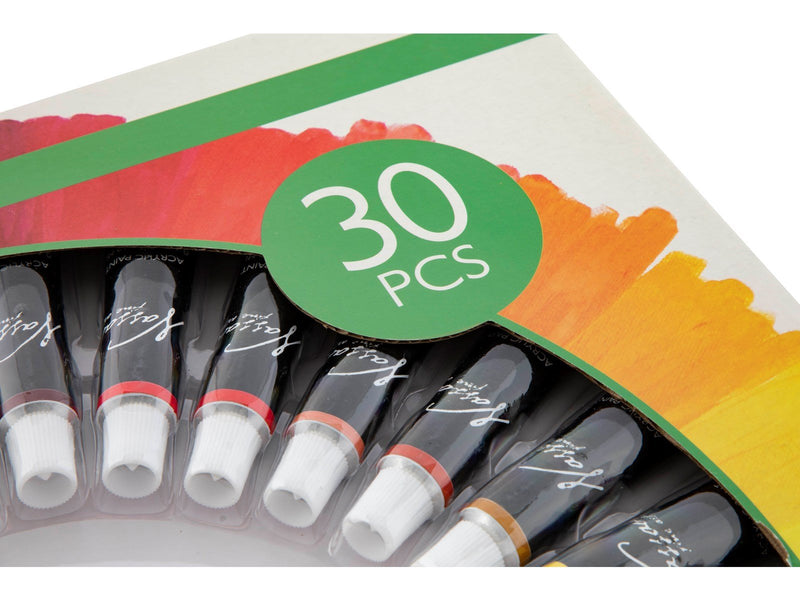 Nassau Acrylic colour paint circle 30 x 12ml + 1 palette