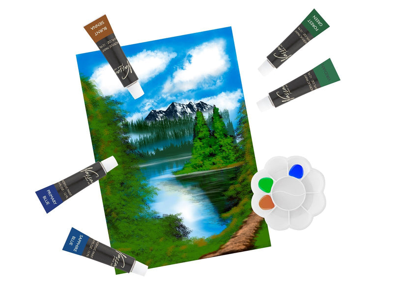 Nassau Acrylic colour paint circle 30 x 12ml + 1 palette
