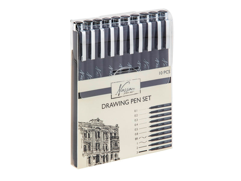 Nassau Drawing pen set fineliners 10pcs