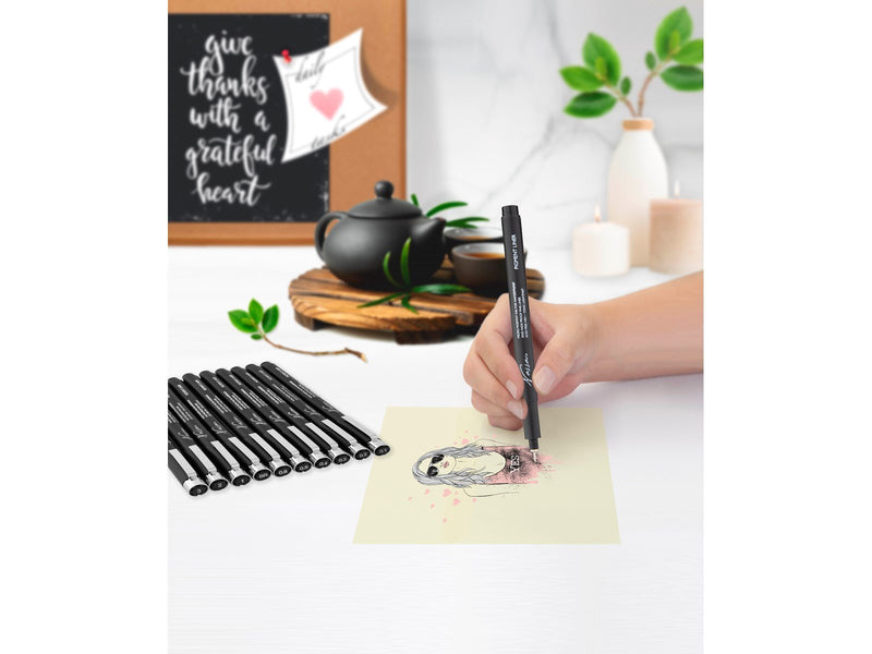 Nassau Drawing pen set fineliners 10pcs