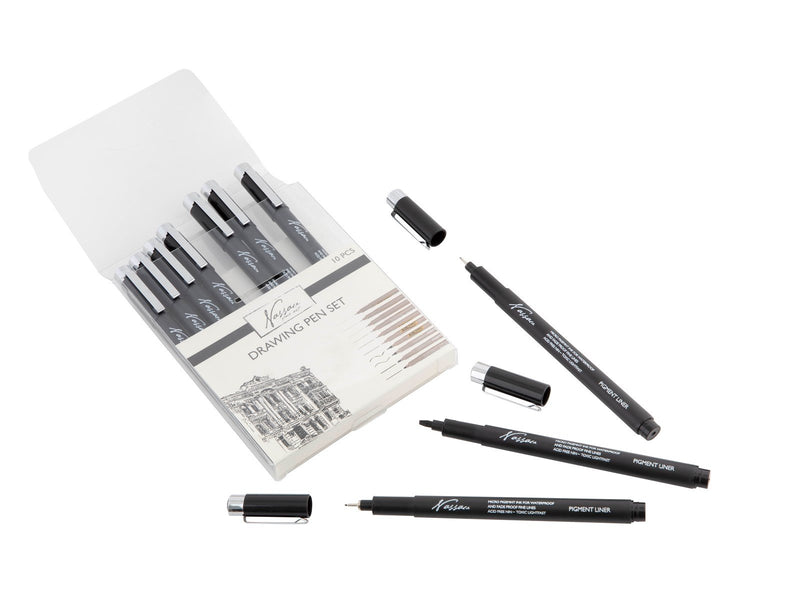 Nassau Drawing pen set fineliners 10pcs