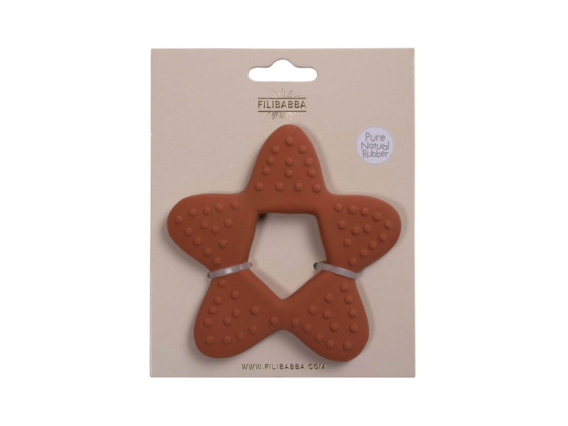 Filibabba Teether - Star rubber - rust