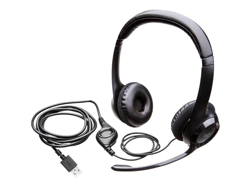 Logitech H390 USB Computer Headset - White