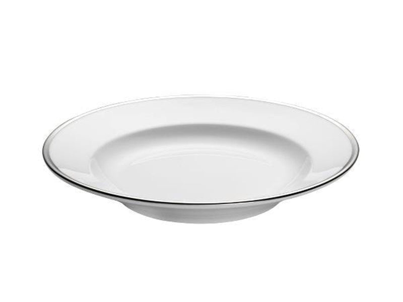 Pillivuyt Bistro Plate deep Dia 23 cm White/Silver