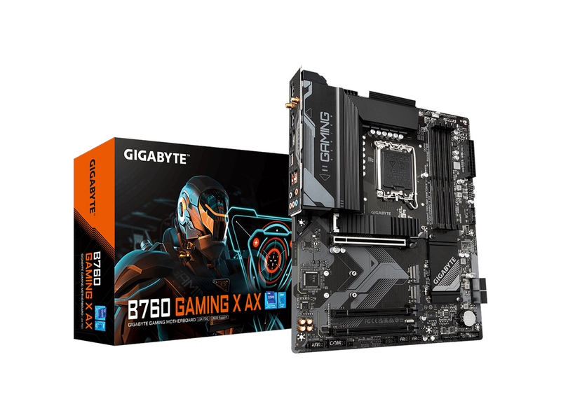 GIGABYTE B760 GAMING X AX Mainboard - Intel B760 - Intel LGA1700 socket - DDR5 RAM - ATX