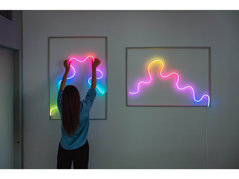 Twinkly Flex – App-controlled RGB LED neon tube. 3 Meters. White Wire.